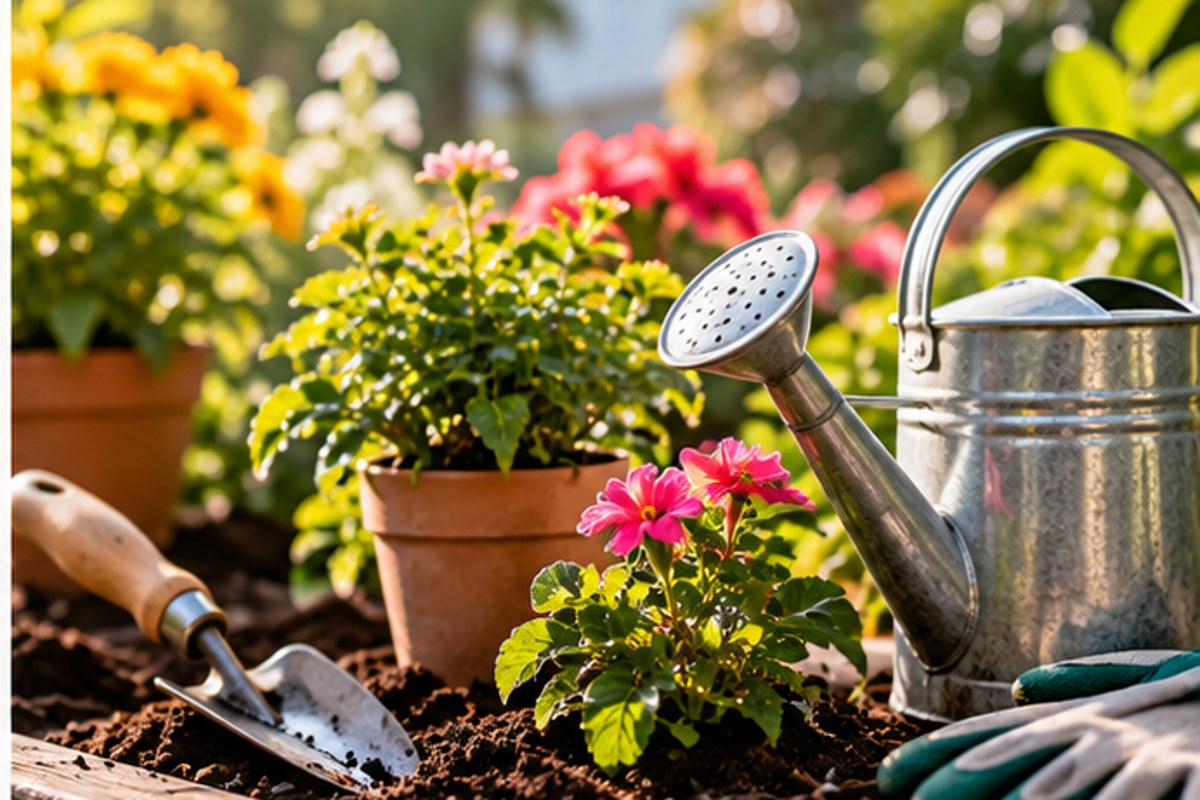 Flowers in a beautifully cared-for garden